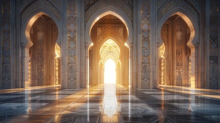 Obraz premium Majestic archways and intricate arabesque motifs