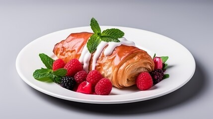 Delicious Croissants with ham and cheese