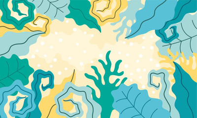 floral background flat design template 