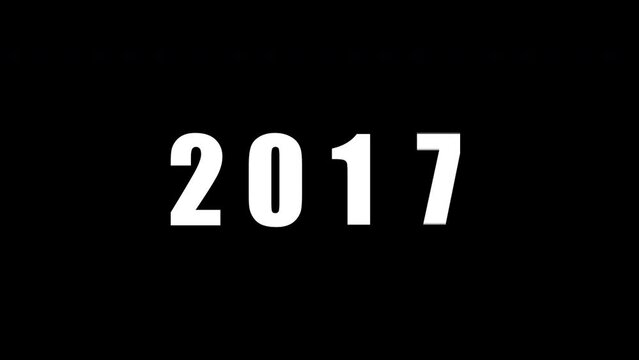 Analog counter counting up from 2015 to 2025. Happy new year eve number counter. 4K footage motion graphic video rendering.