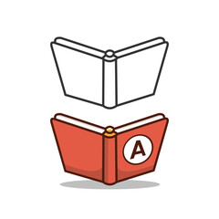 Hand drawn flat vector design stack of books illustration