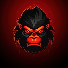 angry black monkey logo