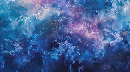 Fototapeta na wymiar Abstract space background with nebula. Fantasy fractal texture.