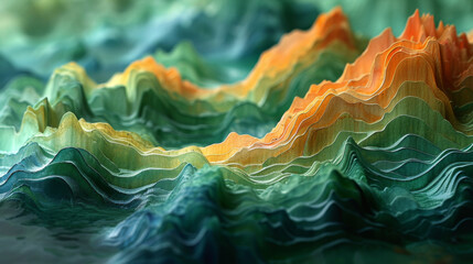 Texture of undulating ripples resembling a mountain range in miniature.