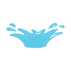water splash vector flat illustration design isolated white background