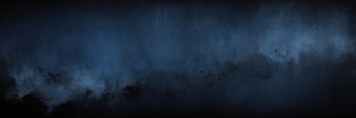 Naklejka premium Dark blue and black contemporary painting, grunge background. Modern poster for room decoration