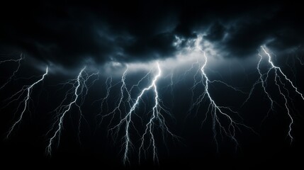 Thunder strike on dark background