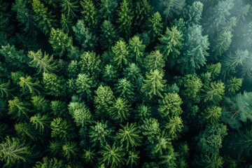 Fototapeta premium An expansive reforestation area showcases conservation scale and tree planting's climate resilience impact.