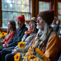 Community members gathering to discuss local environmental policy changes, highlighting civic engagement and grassroots activism for sustainability.