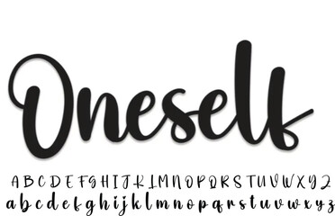 signature Font Calligraphy Logotype Script Brush Font Type Font lettering handwritten