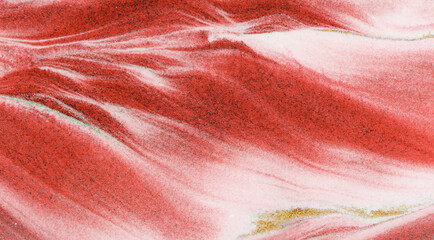 Abstract dust of pigment sparkling with red fluid color	
