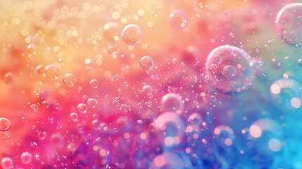 Colorful random bubbles abstract background AI Image Generative
