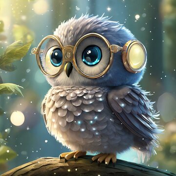 Tierno b&uacute;ho beb&eacute; del futuro con anteojos