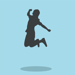 Fototapeta na wymiar silhouette image of a person jumping