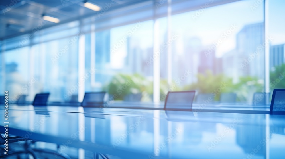 Aufkleber blurred empty open space office background