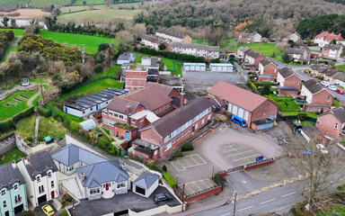 Aerial view of Blackwater Integrated College Co Down Northern Ireland