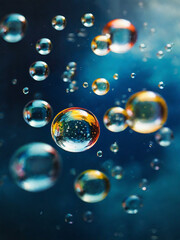 clear bubble on deep blue 4