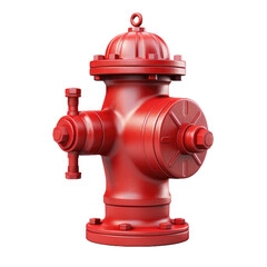 Red Fire Pump Hydrant Isolated on transparent Background