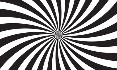 black and white spiral line pattern radial background