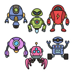 Robot Doodle Illustration