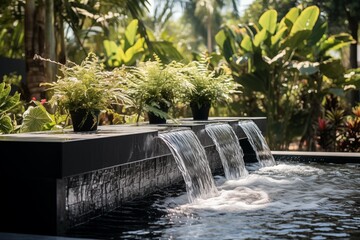 Outdoor home modern waterfall for garden landscape design 