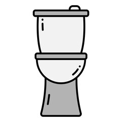 Fototapeta na wymiar Illustration of Toilet Seat design Filled Icon