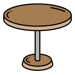Illustration of Dining Table design Filled Icon