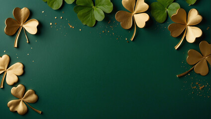 Card template with empty space for St. Patrick's Day
