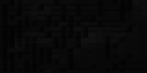 Luxury geometric block pattern with squares and triangles, Black mosaic abstract background with 3d geometric block pattern, geometric Unevenness three-dimensional shadow block pattern background.	