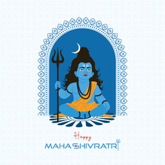 happy, Maha Shivratri, poster, |vector. Lord. Shiva, For | Maha Shivratri | Hindu, Religion, festival, Shivratri. post. and Greeting Card Indian, Maha, Shivaratri, Social, Media, template.