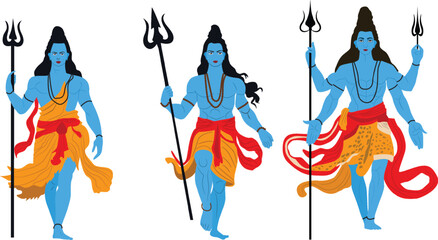 Shiva, vector, Happy, Maha Shivratri, Illustration. Of Lord. Shiva, For | Trishula, Trident of god Shiva. | Hindu, Religion, festival, Indian God of | Message Om Namah Shivaya Shiva, banner, poster, 