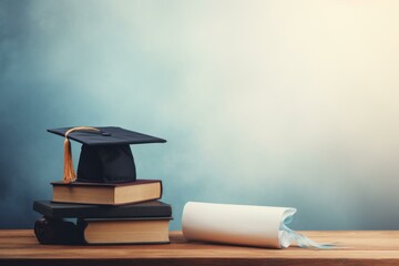 Scholarship mockup background. Study paper. Generate Ai