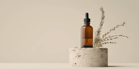 blank skincare essential oil bottle for product mockup