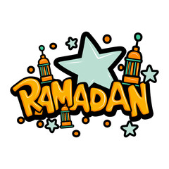 Ramadan graffiti lettering typography art illustration