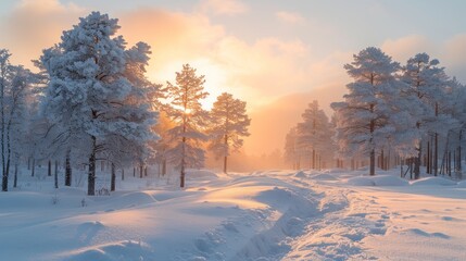 Winter landscape. Taganay national Park, Chelyabinsk region.