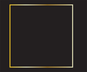 Golden frame,border of gold frame square [vector illustration]