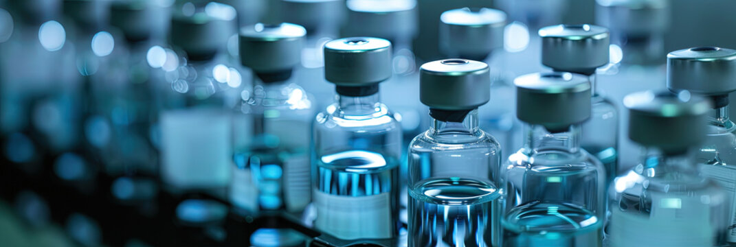 Testing vials in a medical cleanroom being sorted for various fluid testing