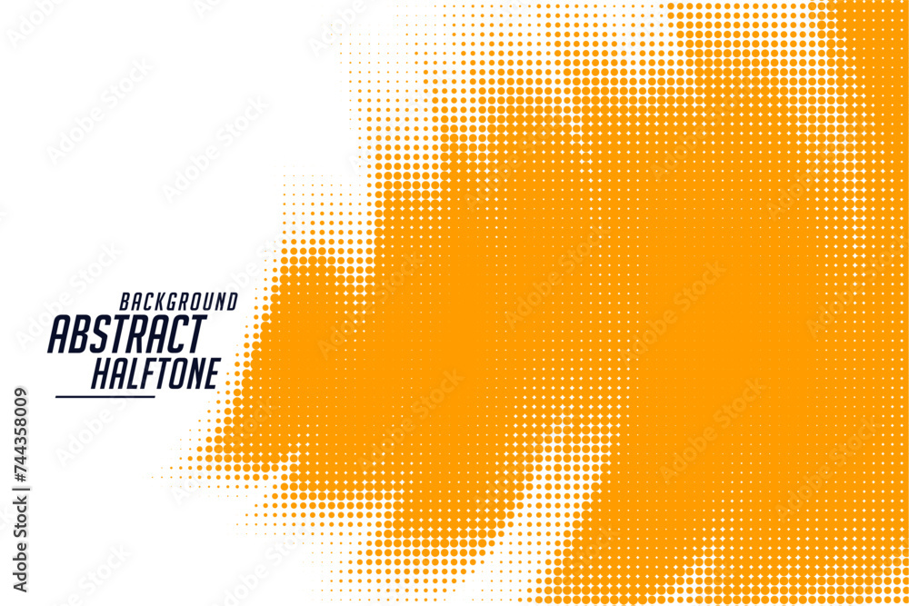 Wall mural white and yellow halftone pattern abstract backdrop for presentation
