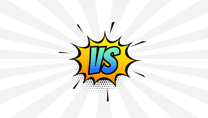 stylish duel conflict versus vs banner in comic style © starlineart