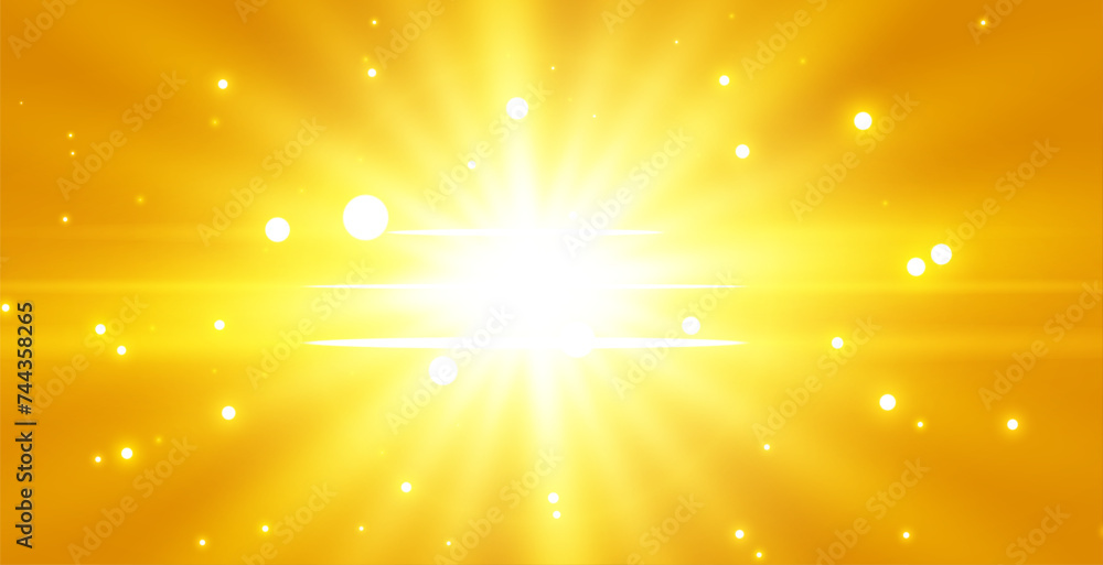 Canvas Prints abstract and shimmering sun flare yellow backdrop with a glittering effect