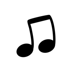 Music notes icon isolated on transparent background.	