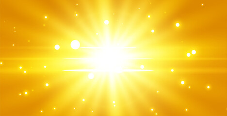 abstract and shimmering sun flare yellow backdrop with a glittering effect