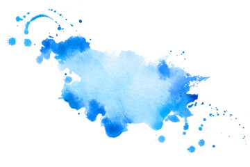 grungy style blue color ink splatter abstract background design