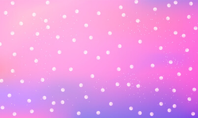 Random polka dots pattern on pink background. Pink pastel dots in a chaotic vector pattern. Cuteness concept for cards, backgrounds. Backdrop for fabric, textile print, wrapping, cover. Vector EPS10.