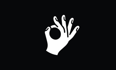 silhouette of a hand, hand icon, hand logo, hand logo design 