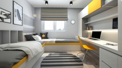 Designing a minimalist teenager's room in the modern style