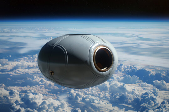 3d render of an atmospheric re entry capable drop pod for rapid deployment