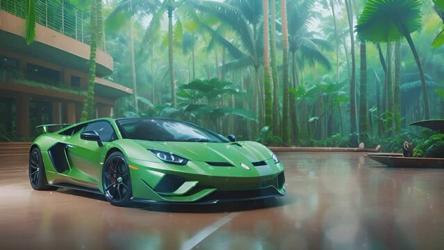 car racing. seamless looping time-lapse animation video background