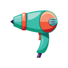  Hair dryer flat Vector illustration on white background