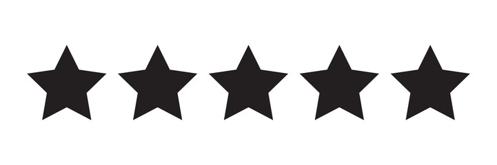 Five stars customer review icon for apps and websites, eps10
